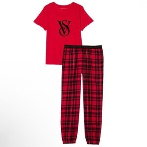 Victoria secret- 2pc Red Plaid PJ set SIZE SMALL(pic of SOLD OUT SIZE) NEW!